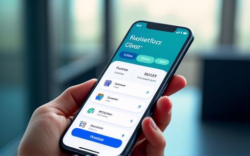 A modern app interface on a smartphone, representing FinTech innovations.