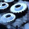 Interlocking gears representing operational efficiency.